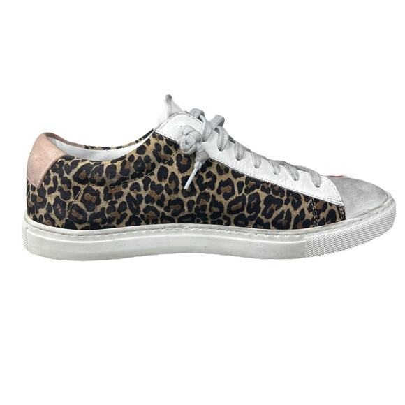 Oliver Cabell Women's Low 1 Leopard Distressed Sneaker Size 40 US 10 - Picture 4 of 10